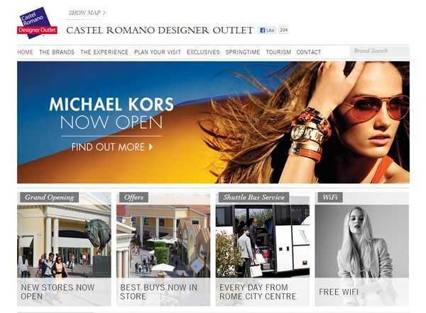 Castel Romano Designer Outlet website