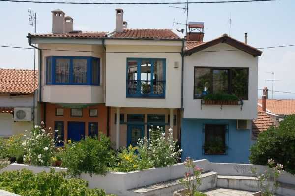 Selanik eski şehir bölgesindeki evler