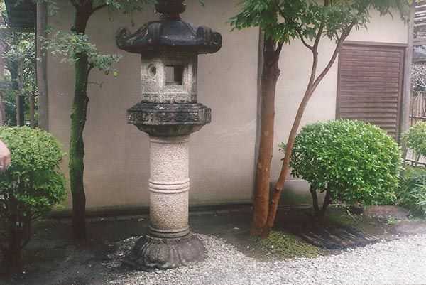 Kyoto'da çay evi bahçesi