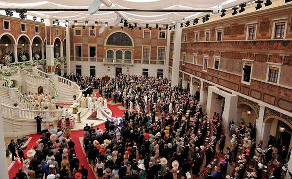 Monako Sarayı İç Avlu - Prince Albert II ve Charlene Wittstock'un düğünü 
