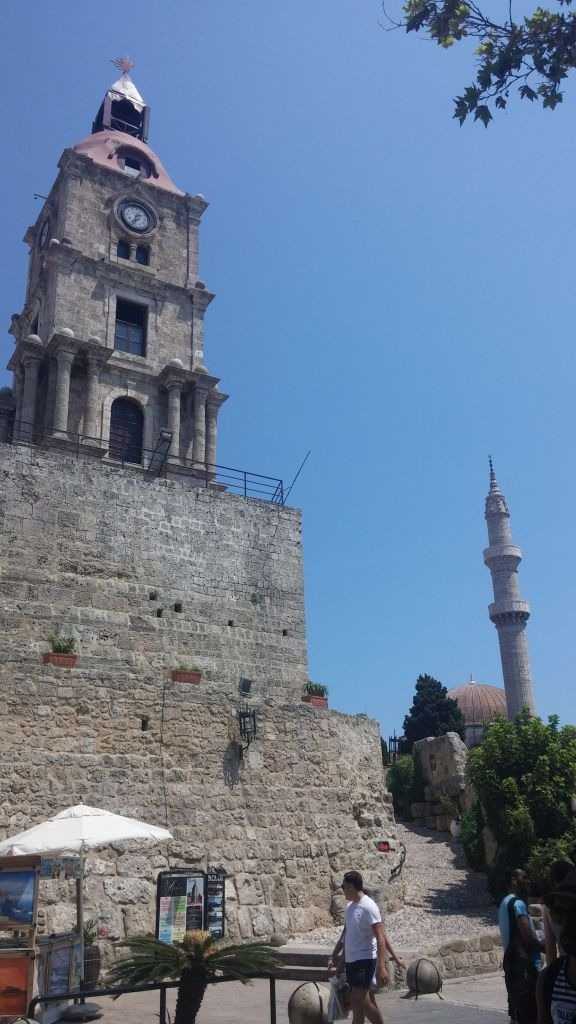  Saat Kulesi ve Süleymaniye Camii, Rodos Adası